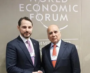 Bakan Albayrak, Davos’ta Fuad Hüseyin ile görüştü