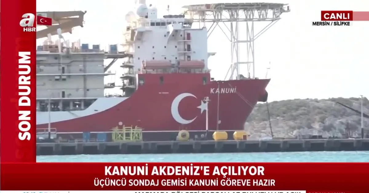 Türkiye'nin üçüncü sondaj gemisi Kanuni göreve hazır: Akdeniz'e açılıyor!