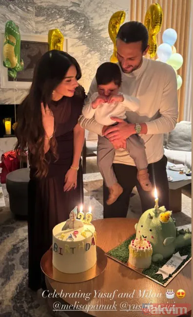 Baba-oğul aynı gün doğdu! Melisa Aslı Pamuk’tan Yusuf Yazıcı ve Mylan’a Yunanistan’da kutlama - 8