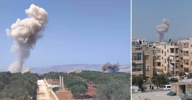 Son dakika: Rus uçakları, Suriye’nin İdlib kentinin güneyini bombalıyor
