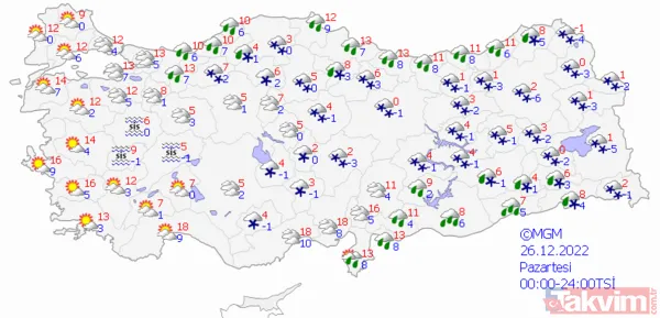 Kar geliyor mu? Meteoroloji o illeri uyardı! İşte 24 Aralık 2022 Cumartesi hava durumu raporu - 17
