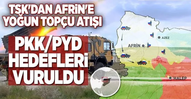 Türkiye Afrindeki terör hedeflerini vurdu