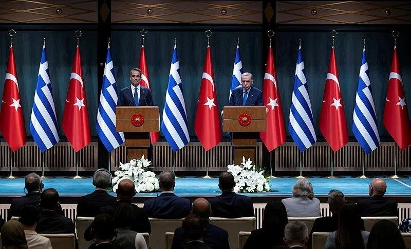 Başkan Recep Tayyip Erdoğan ve Yunanistan Başbakanı Kiryakos Miçotakis