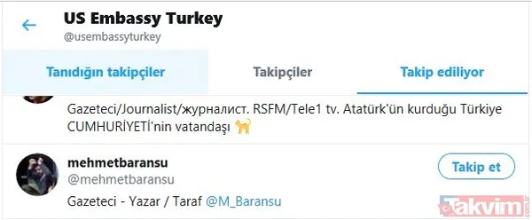 ABD Büyükelçiliği FETÖ'yle sıkı fıkı! İşte takip ettiği o isimler... - 8