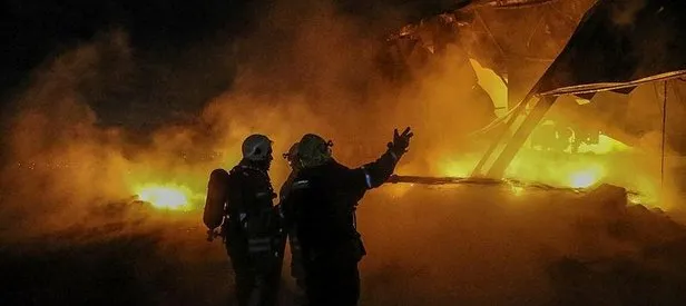 Alevler geceyi aydınlattı!