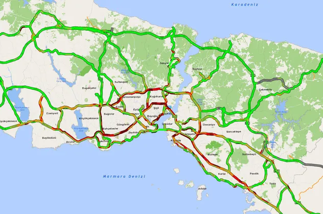 Son dakika: İstanbul'da trafik kilit! Trafik yoğunluğu yüzde 70'i aştı!