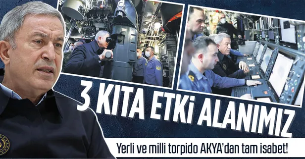 Milli Savunma Bakanı Hulusi Akar TCG Preveze denizaltısında AKYA'nın atışını gerçekleştirip açıklamalarda bulundu