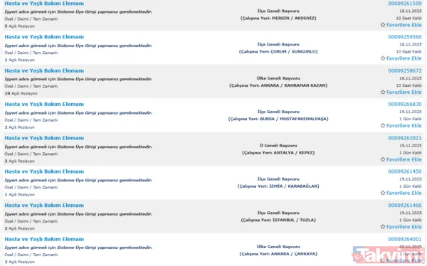KPSS şartsız personel alımı! İŞKUR'dan hasta bakıcı alımı başvuru şartları neler? - 11