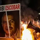 Tel Aviv yangın yeri! Katil Netanyahu karşıtı İsrailliler sokakları ateşe verdi