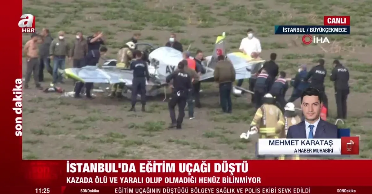 SON DAKİKA: Büyükçekmece’de düşen eğitim uçağı henüz tam havalanmadan düştü