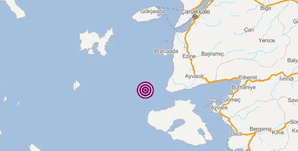 Ege Denizi'nde korkutan deprem! Çanakkale'de hissedildi-1