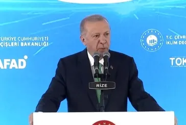 Rize'de afet konutları teslim töreni | Başkan Erdoğan'dan muhalefe SGK borcu yanıtı: Destelerle kule yapmak için para var
