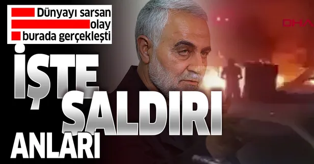 Son dakika: Kasım Süleymani'nin öldürüldüğü saldırı sonrası ilk görüntüler