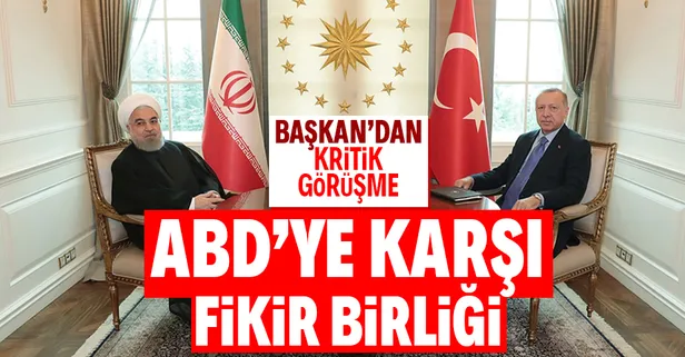 Son dakika: Başkan Erdoğan İran Cumhurbaşkanı Hasan Ruhani ile görüştü