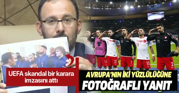 UEFA'nın soruşturma kararına Bakan Kasapoğlu'ndan fotoğraflı yanıt!