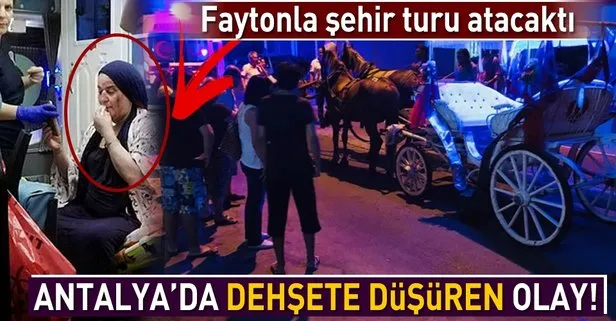 Alkollü faytoncunun ürken atı dehşet saçtı