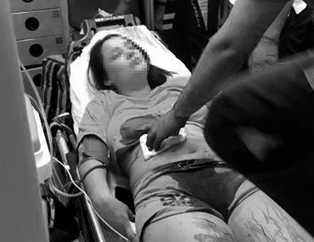 Kanlar içinde bulundu: Bıçağın üstüne düştüm