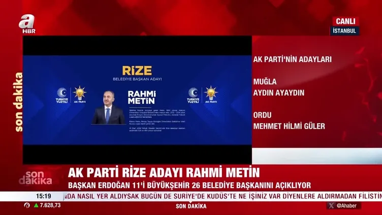 RİZE AK PARTİ Belediye Başkan adayı RAHMİ METİN oldu! AK Parti 2024 RİZE Belediye Başkan adayı RAHMİ METİN kimdir?