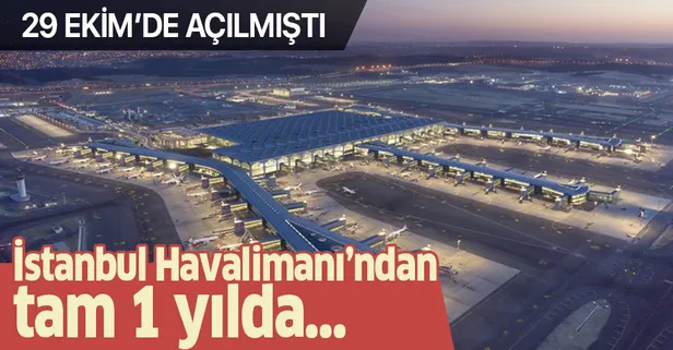 İstanbul Havalimanı'nda bir yılda 40 milyonu aşkın kişiye hizmet verildi!