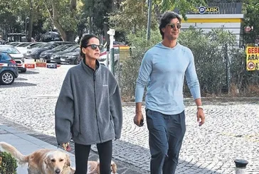 İbrahim Kutluay ve Edvina Sponza yürüyüş keyfinde