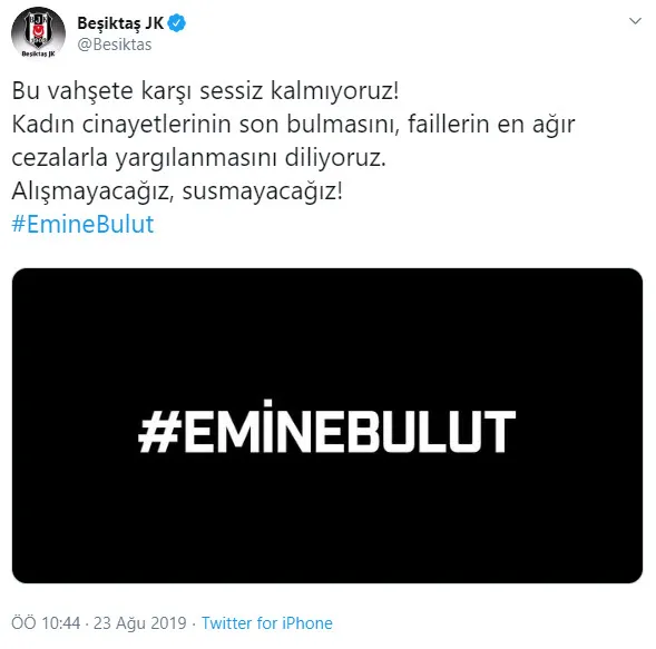 Emine Bulut olayına Süper Lig takımları sessiz kalmadı 'Alışmayacağız, susmayacağız'-5