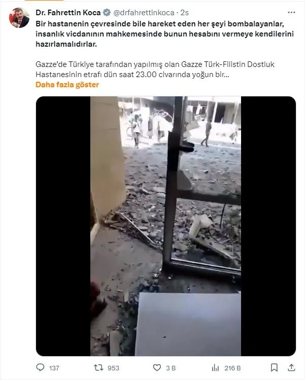 soykirimci-israil-turk-filistin-dostluk-hastanesini-bombaladi-bina-agir-hasar-aldi-ankaradan-tel-avive-pesi-si-1698697526885.jpeg Soykırımcı İsrail, Türk-Filistin Dostluk Hastanesi'ni bombaladı! Bina ağır hasar aldı: Ankara'dan Tel Aviv'e peşi sıra çok sert tepki-3