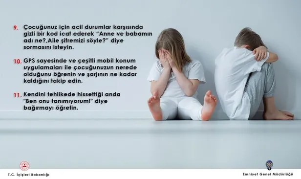 Emniyetten ailelere çocuklar için 'güvenlik' uyarısı-3