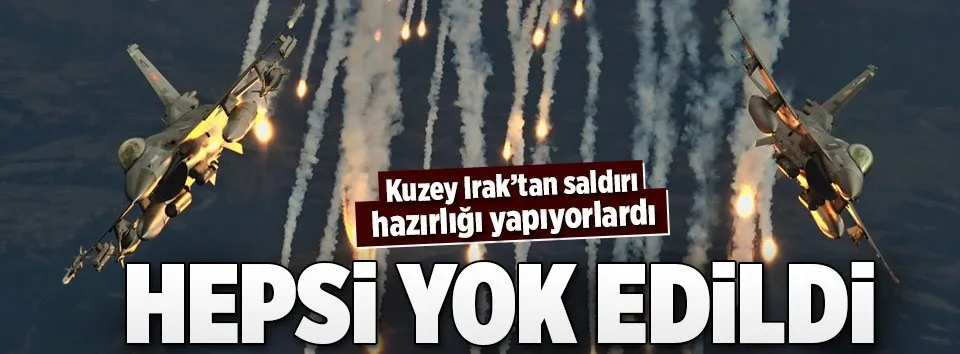 TSK Kuzey Irak’ta hainlere bomba yağdırdı