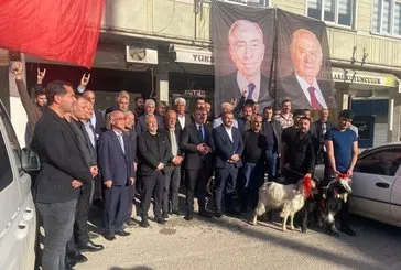 Sağlığına kavuşan Bahçeli için adak koç kesildi