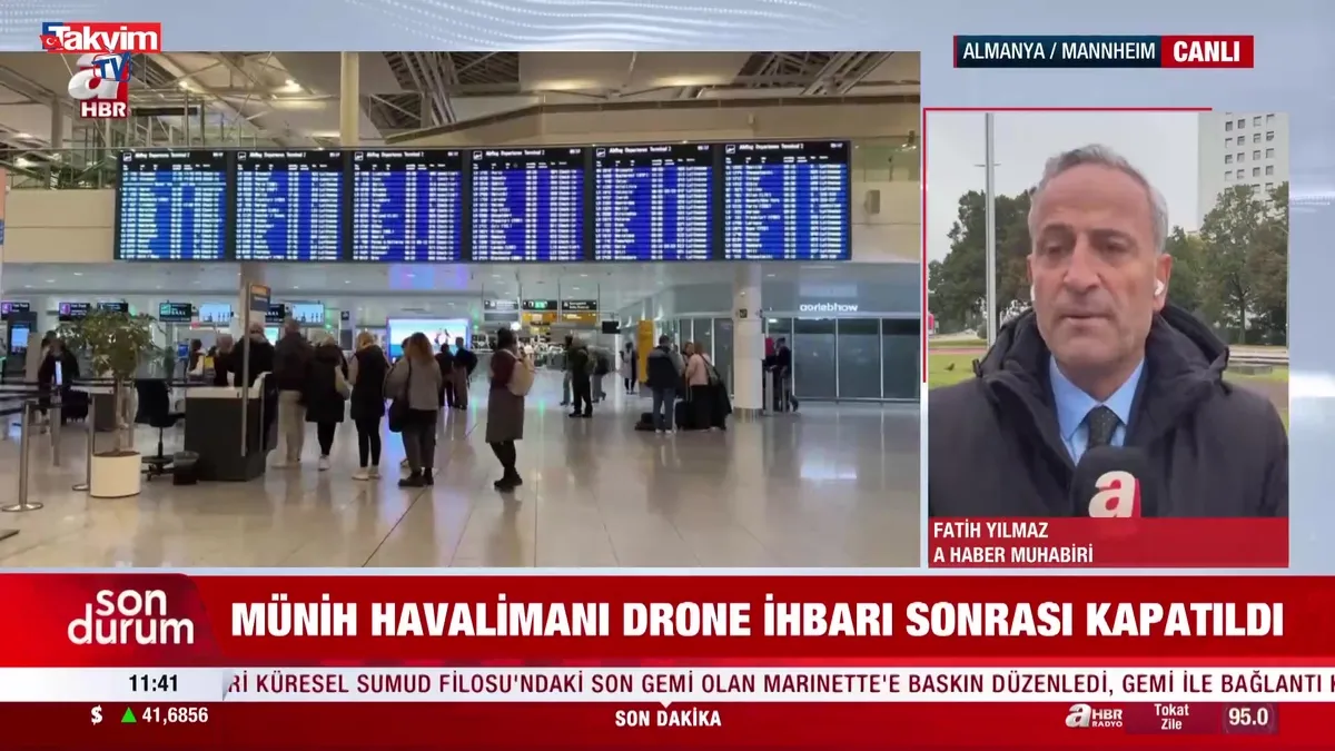 Münih'te dron krizi: Uçuşlar iptal edildi!
