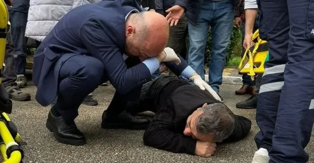 Yaralıya ilk müdahale başkan adayı Adana AK Parti Yüreğir Belediye Başkan adayı Dr. Halil Nacar’dan!