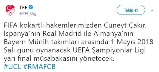 UEFA'dan Cüneyt Çakır'a büyük görev-1
