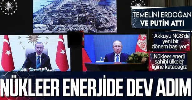 Akkuyu Nükleer Güç Santrali’nde üçüncü reaktörün temeli Başkan Erdoğan ve Rusya lideri Putin’in katılımıyla atıldı