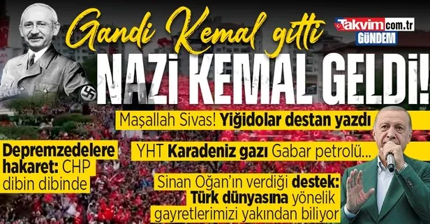 Son dakika: Başkan Erdoğan’dan Sivas’ta önemli açıklamalar: Gandi Kemal olarak başladığı yolculuğu Nazi Kemal olarak bitirecek