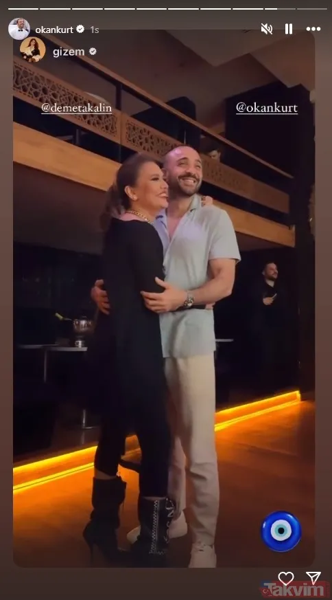 Demet Akalın ve Okan Kurt aşka geldi! Doğum gününde el ele verip dans ettiler! O anları Esra Balamir paylaştı... - 4