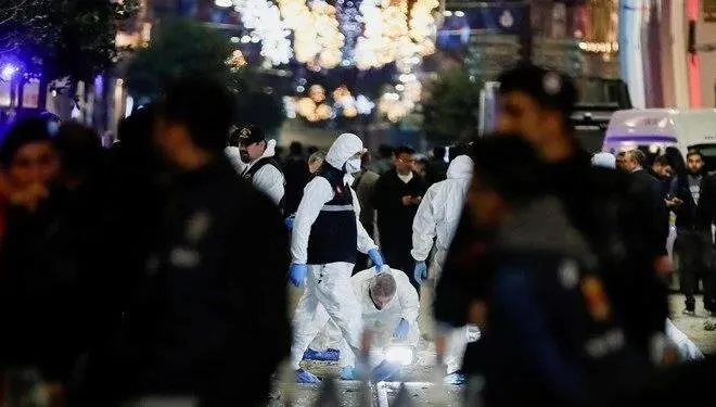 Terör saldırısı sonrası olay yeri inceleme ekipleri (13 Kasım 2022)