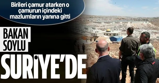 İçişleri Bakanı Süleyman Soylu Suriye’nin İdlib kentinde: 1 yılda burada 35 bin ev nihayete erdirilmiştir