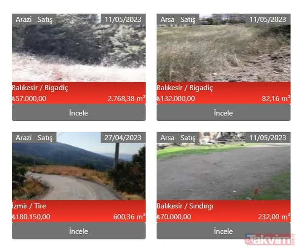 Prefabrik ev, bahçe, çiftlik hayali kurana müjde! Milli Emlak satılık arazi ilanlarını duyurdu! 13 bin TL'ye İzmir Tire'de satılık arsa! - 16