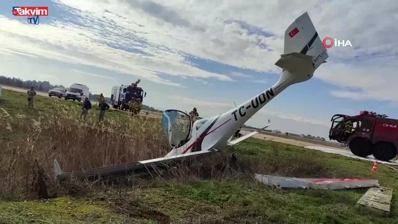 Bursa'da uçak düştü!