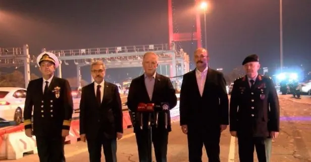 İstanbul Valisi Davut Gül'den köprüdeki denetim noktasına ziyaret! | Vali Gül: Bütün tedbirler alındı