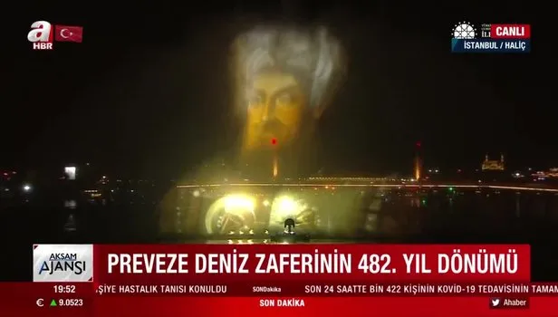 İletişim Başkanlığı'ndan Preveze Deniz Zaferi'nin 482. yılında Haliç'te muhteşem gösteri