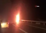 Beykoz'da korkutan yangın! Halk otobüsü alev alev yandı (Video)