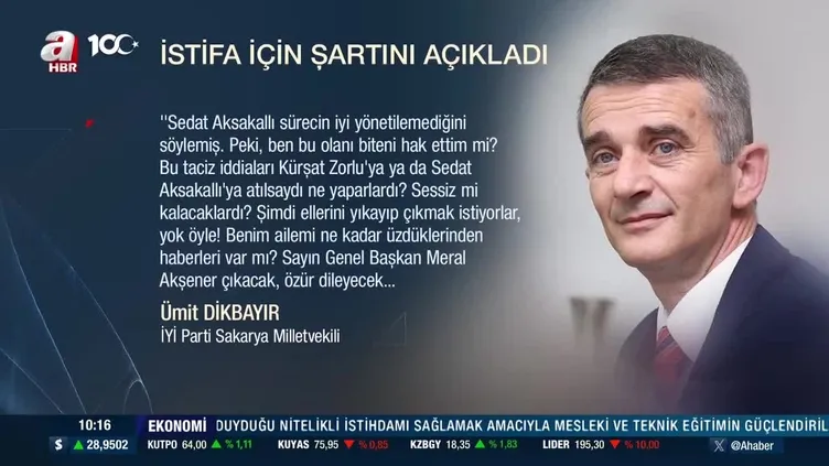 Ümit Dikbayır istifa için şartını açıkladı!