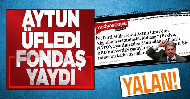 İYİ Partili Aytun Çıray’ın ’3 bin Afgan Türkiye Cumhuriyeti vatandaşı yaptırıldı’ iddiası yalan çıktı