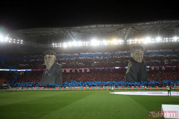Trabzonspor - Beşiktaş derbisinde muhteşem koreografi! Büyük beğeni topladı... - 12
