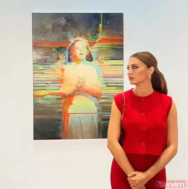 Burcu Özberk yaza elveda dedi, sergiye gitti! Kırmızı takımıyla ortalığı yaktı - 2