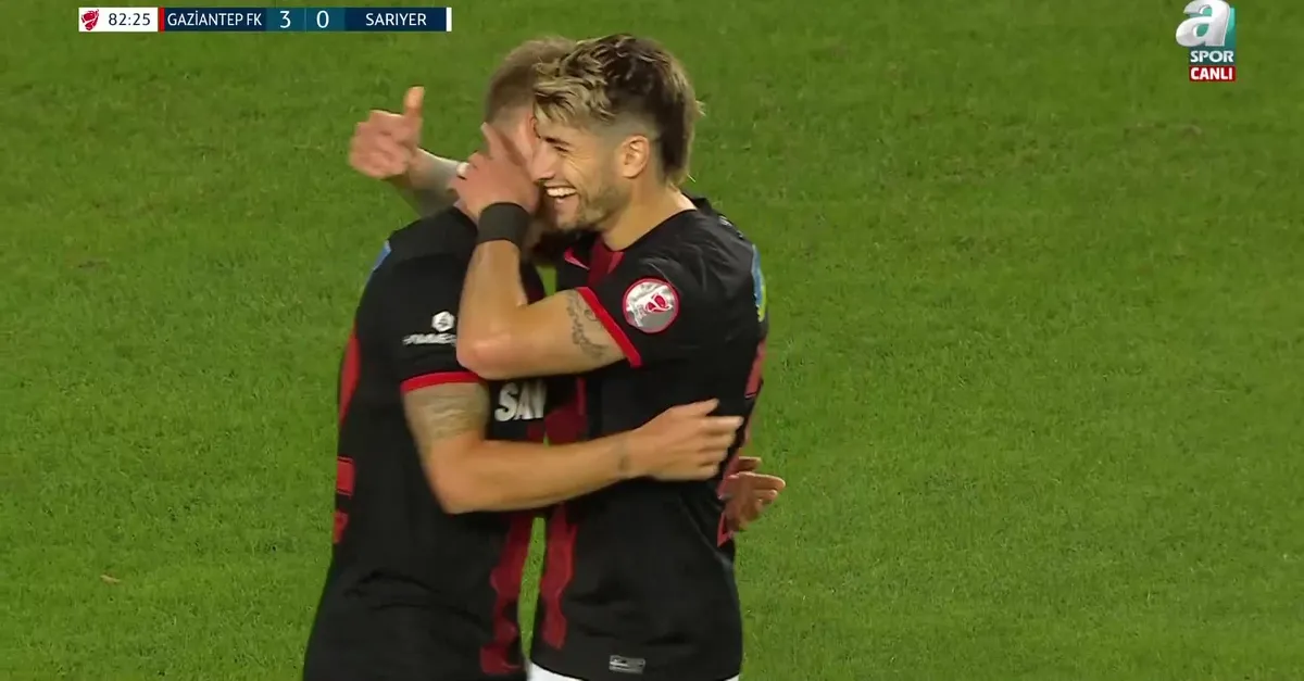 İZLE | Gaziantep FK 3-0 Sarıyer 📺 (GOL: Merkel