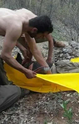 Teröristler, terörist cesetlerini topladı