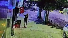 Muğlada mağaza önündeki Türk bayrağını ateşe veren şüpheli gözaltına alındı