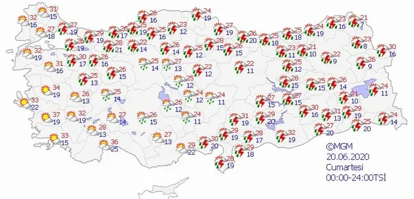 Meteoroloji'den son dakika kuvvetli yağış uyarısı: Sel ve su baskınına dikkat! (20 Haziran hava durumu)-5